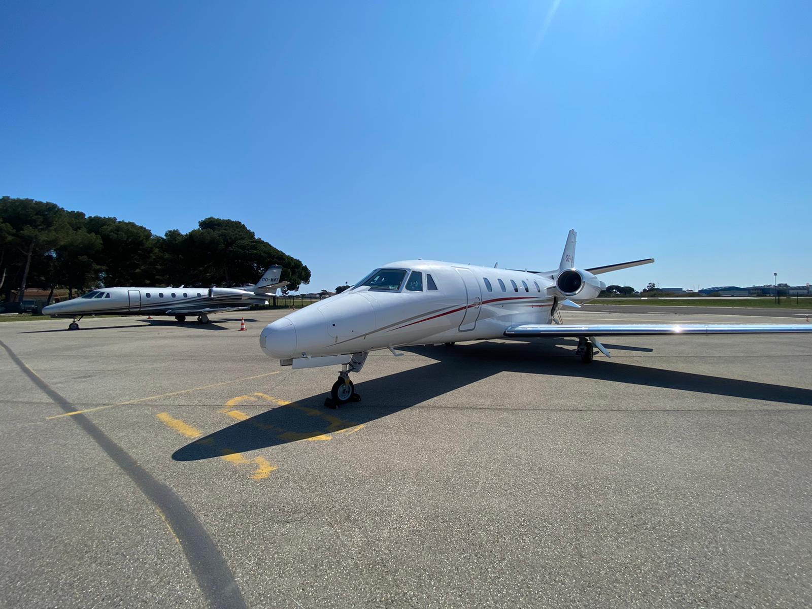 Cannes Airport Citation XLS at Cannes Airport